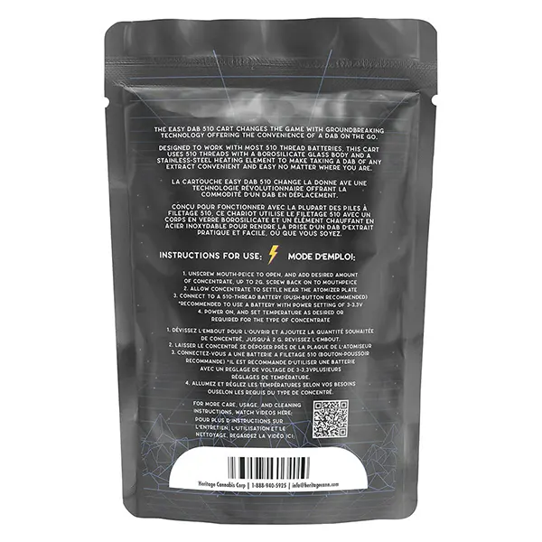 Easy Dab Refillable 510 Cartridge (Rolling Papers, Cones) by RAD