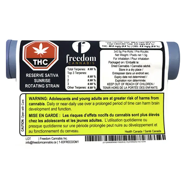 Freedom Reserve - Sunrise Pre-Roll (Pre-Rolls) by Joi Botanicals