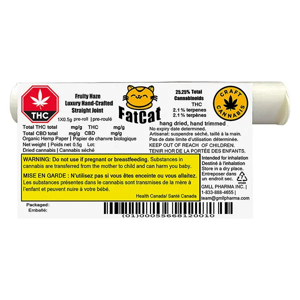 Fruity Haze - Luxury Hand-Crafted Straight Joint (Pre-Rolls) by FatCat