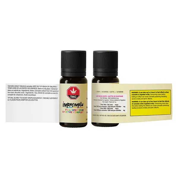 Full Spectrum Live Rosin Drops (Bottled Oils) by Impromptu