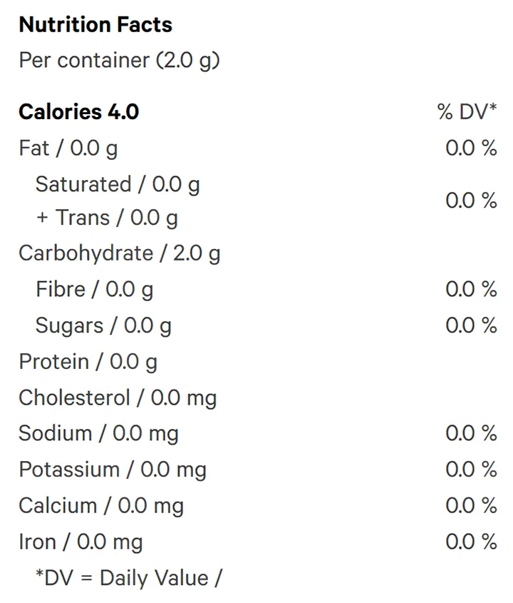 Full Spectrum Live Rosin Boosts Multipack (Hard Candy) Nutrition Table