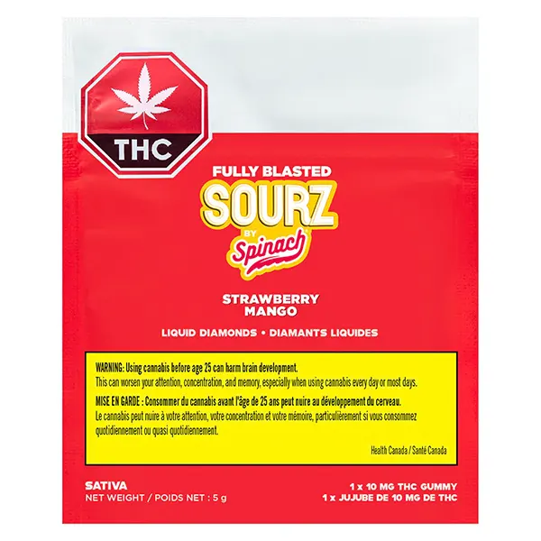 Fully Blasted Strawberry Mango Gummies (Gummies) by SOURZ by Spinach