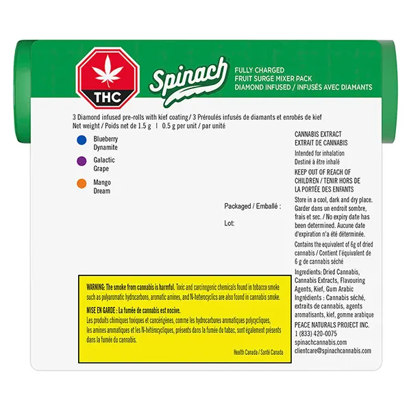 Fully Charged Fruit Surge Mixer Pack Infused Pre-Roll (Pre-Rolls) by Spinach