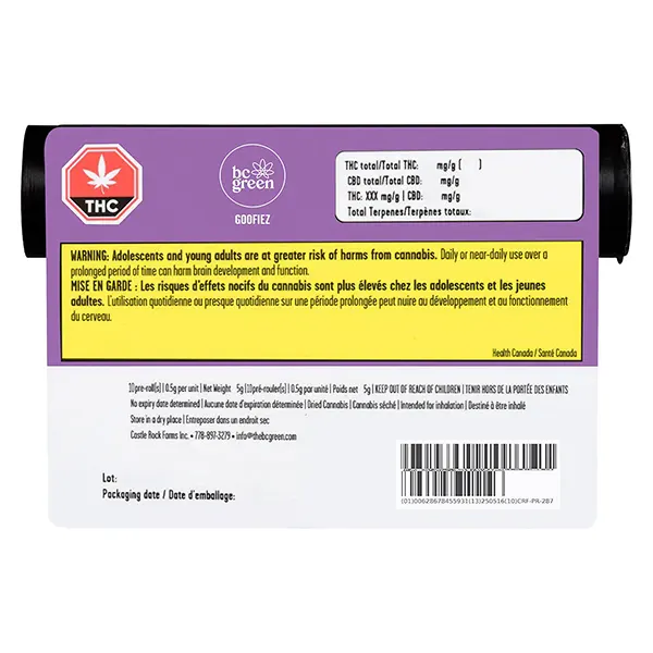 Goofiez Pre-Roll (Pre-Rolls) by BC Green