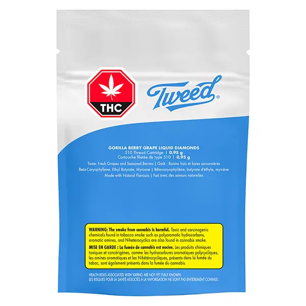 Gorilla Berry Grape Liquid Diamonds 510 Thread Cartridge (510 Cartridges) by Tweed