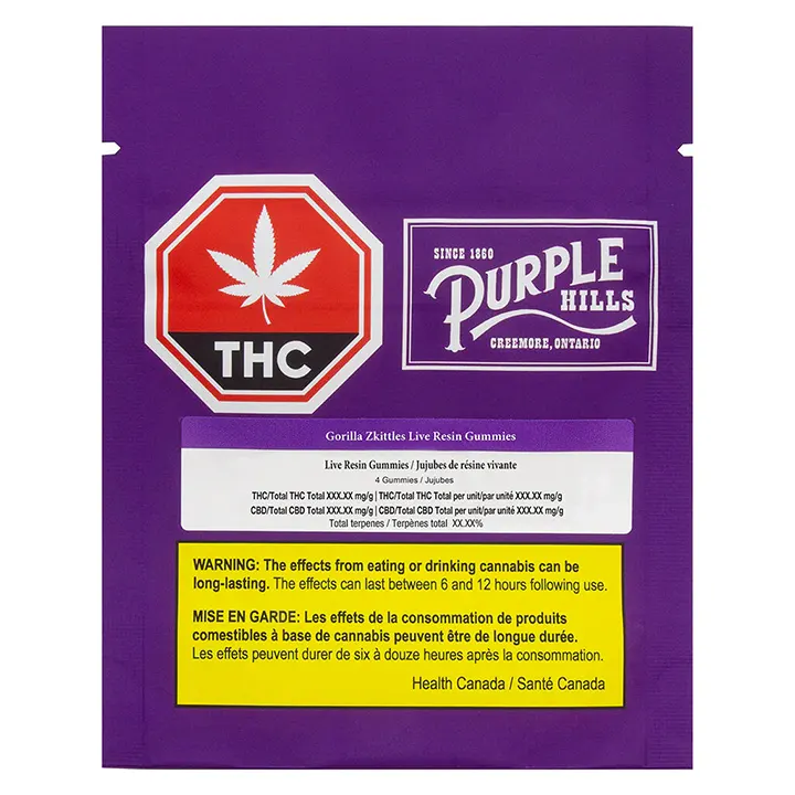 Gorilla Zkittles Live Resin Gummies (Gummies) by Purple Hills