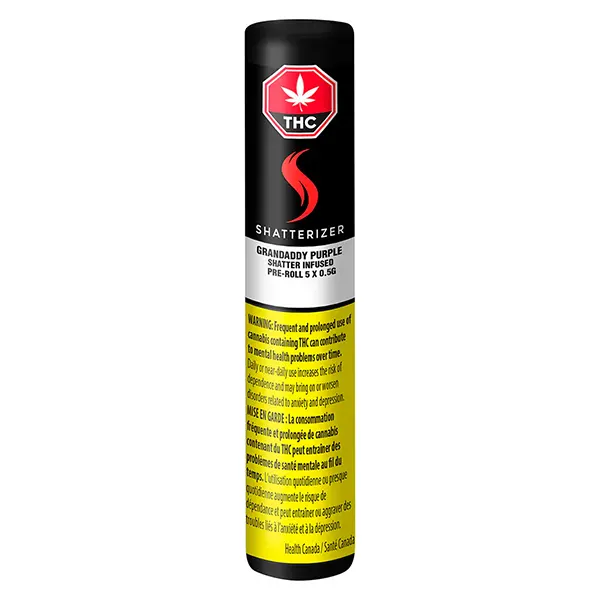 Image for Granddaddy Purple Shatter Infused Pre-Roll, cannabis pre-rolls by Shatterizer