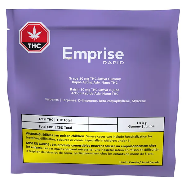 Grape 10 THC Sativa Gummy (Gummies) by Emprise
