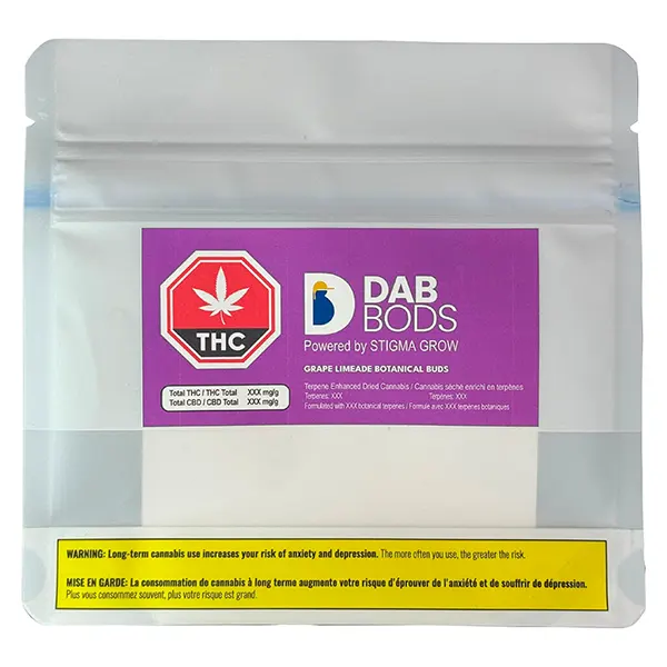 Image for Grape Limeade Botanical Buds, cannabis dried flower by Dab Bods