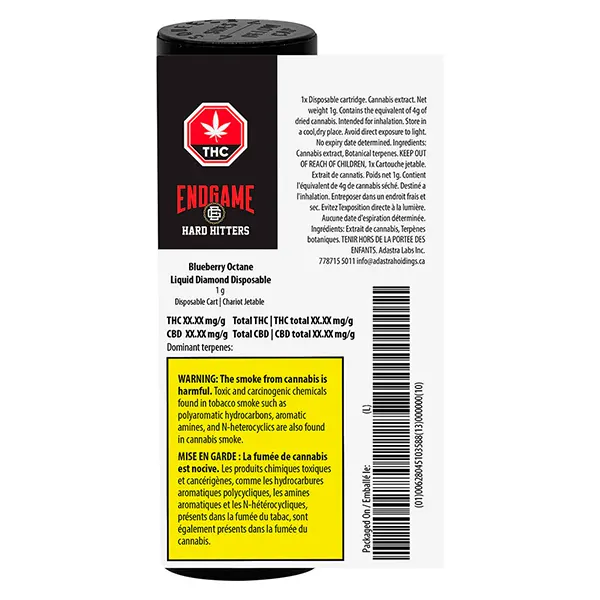 Image for Hard Hitters Blueberry Octane Liquid Diamond Disposable, cannabis all products by Endgame