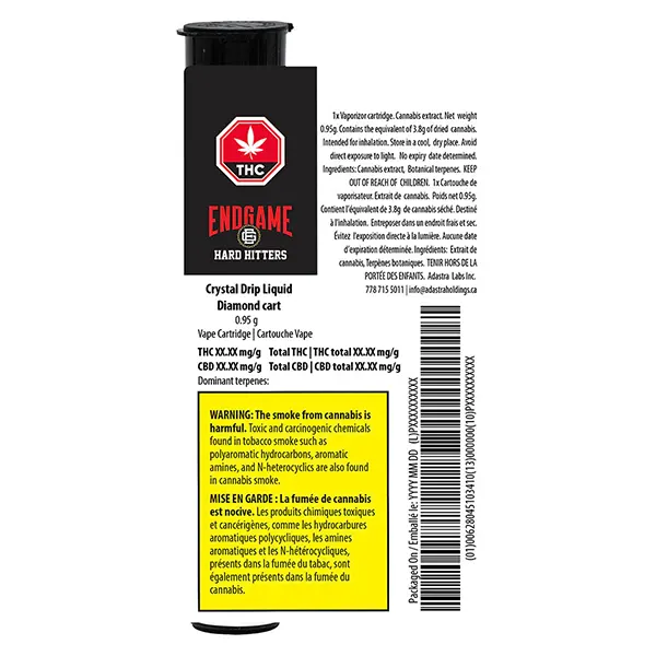 Image for Hard Hitters Crystal Drip Liquid Diamond 510 Thread Cart, cannabis all products by Endgame