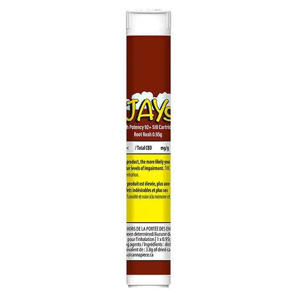 High Potency 92+ 510 Cartridge Root Rush (510 Cartridges) by Jays