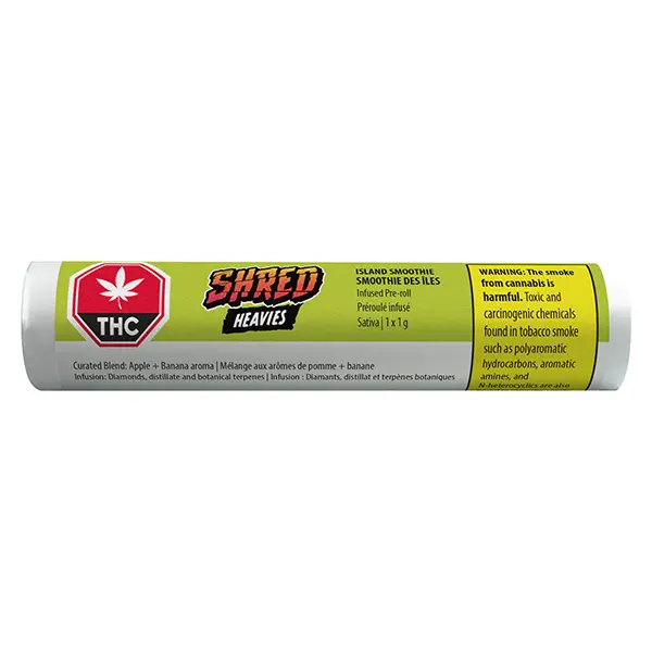 Island Smoothie Heavies Diamond & Disty Infused Pre-Roll (Pre-Rolls) by Shred