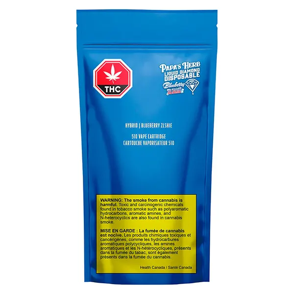 Hybrid Blueberry Zlshie Liquid Diamond 510 Thread Cartridge (510 Cartridges) by Papa's Herb