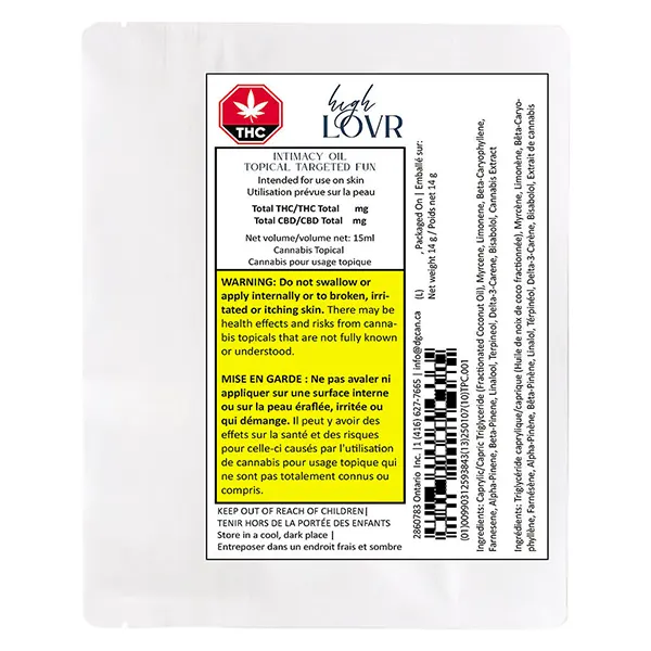 Image for Intimacy Oil - Topical Targeted Fun, cannabis intimacy oils by High LOVR