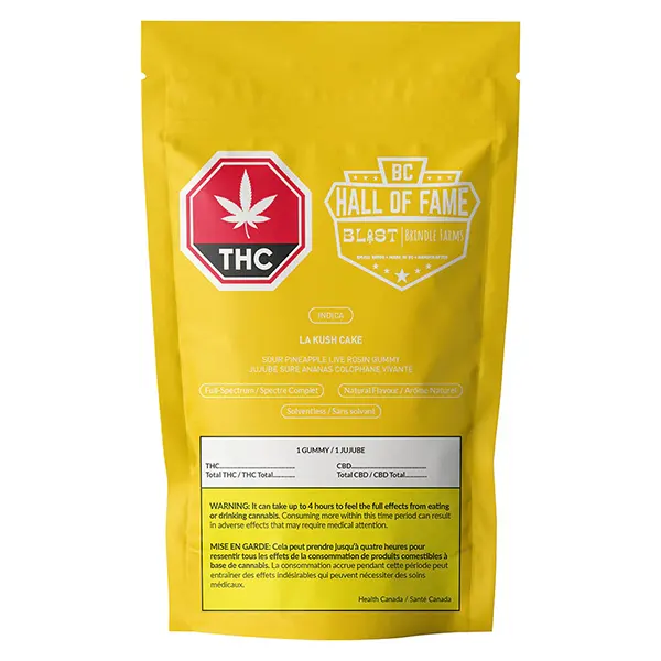 Image for La Kush Cake Sour Pineapple Live Rosin Gummy, cannabis all products by Blast