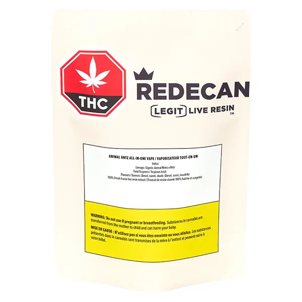 Image for Legit Live Resin Animal Rntz All-in-one Vape, cannabis disposable vapes by Redecan