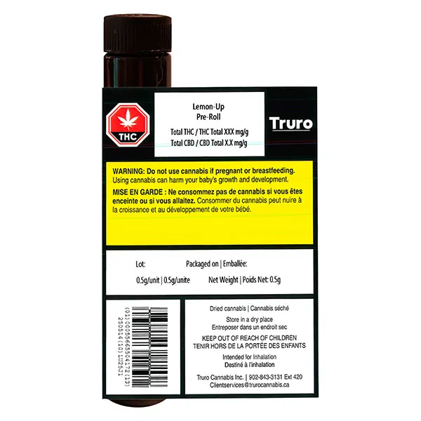 Image for Lemon-Up Pre-Roll, cannabis all products by Truro