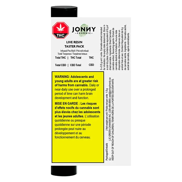 Image for Live Resin Taster Pack Infused Pre-Roll, cannabis all products by Jonny Chronic