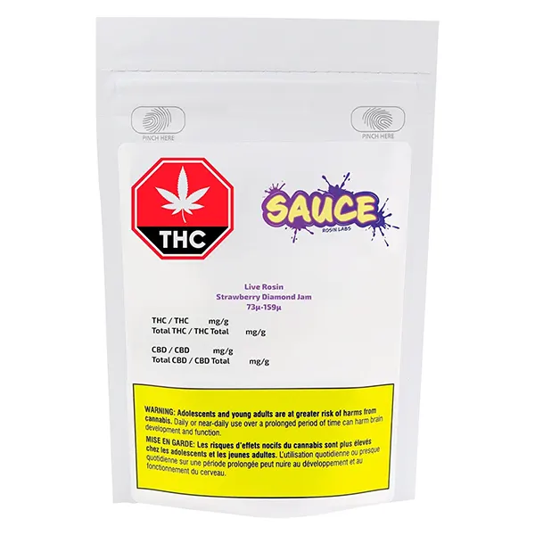 Image for Live Rosin Diamond Jam 73-159, cannabis concentrates, resin, rosin by Sauce Rosin Labs