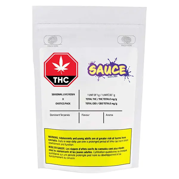 Image for Live Rosin Seasonal Exotics Pack, cannabis concentrates, resin, rosin by Sauce Rosin Labs