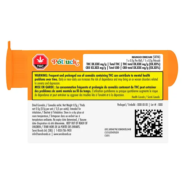 Image for Mango Dream Pre-Roll, cannabis pre-rolls by Potluck