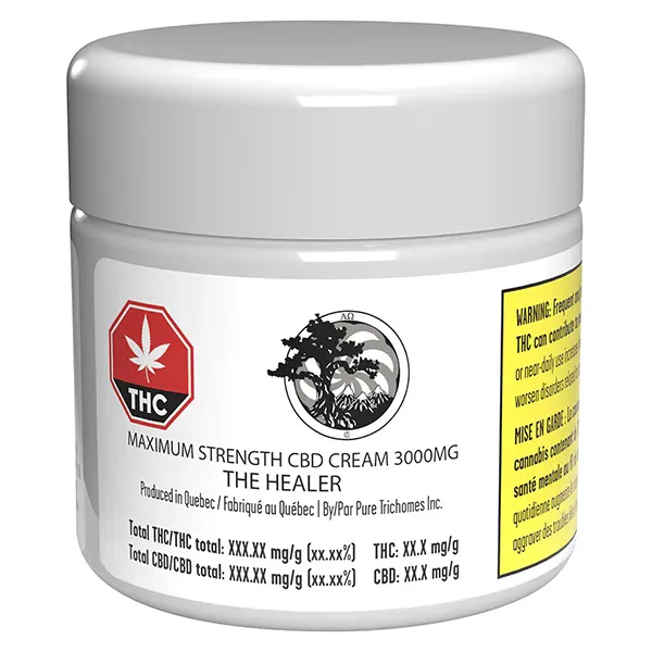 Image for Maximum Strength Nano CBD Cream 3000MG The Healer, cannabis creams, lotions by Pure Trichomes