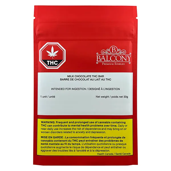 Image for Milk Chocolate THC Bar, cannabis chocolates by Balcony