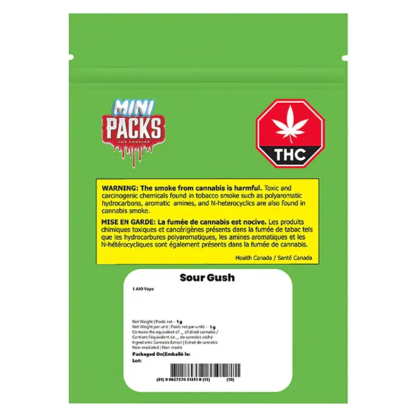 Mini Packs Sour Gush (Disposable Vapes) by Packs