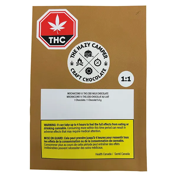 Image for Mochaccino 1:1 THC:CBD Milk Chocolate, cannabis all products by The Hazy Camper