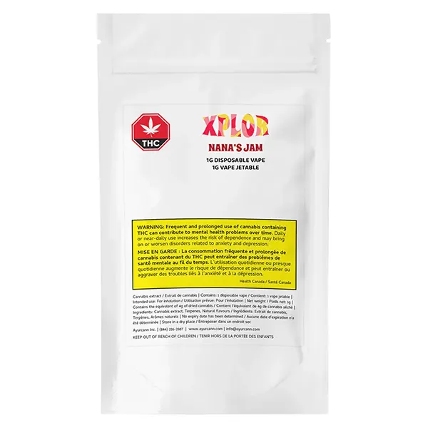 Image for Nana's Jam Disposable Vape, cannabis all products by XPLOR