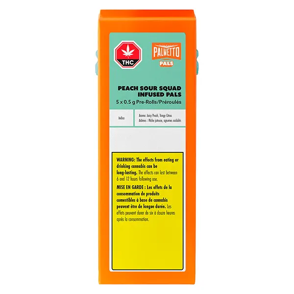 Peach Sour Squad Infused Pals Pre-Roll (Pre-Rolls) by Palmetto