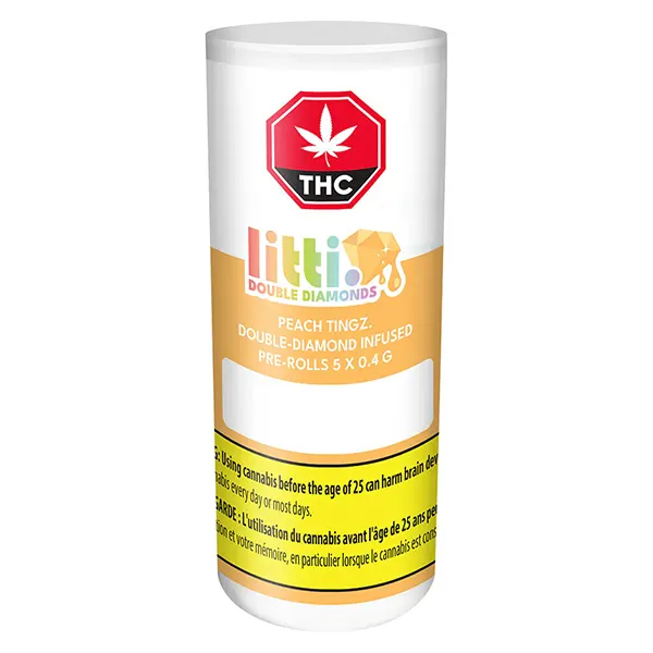 Peach Tingz Double Diamond Infused Pre-Roll (Pre-Rolls) by Litti.
