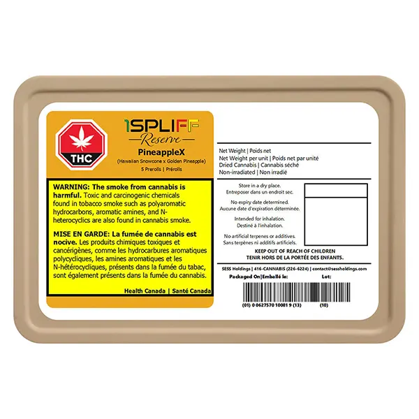 Image for PineappleX Premium Glass Tip Pre-Roll, cannabis all products by 1Spliff