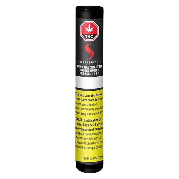 Pink Gas Shatter Double Infused Pre-Roll (Pre-Rolls) by Shatterizer