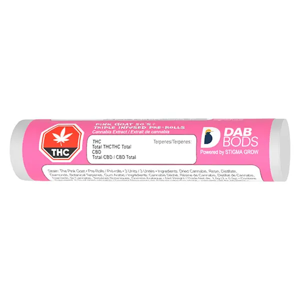 Image for Pink Goat 50's+ Triple Infused Pre-Roll, cannabis all products by Dab Bods
