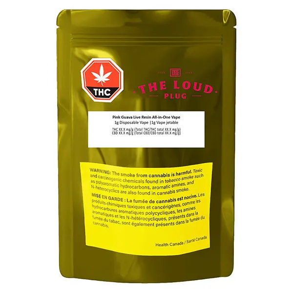 Image for Pink Guava Live Resin All-in-one Vape, cannabis all products by The Loud Plug