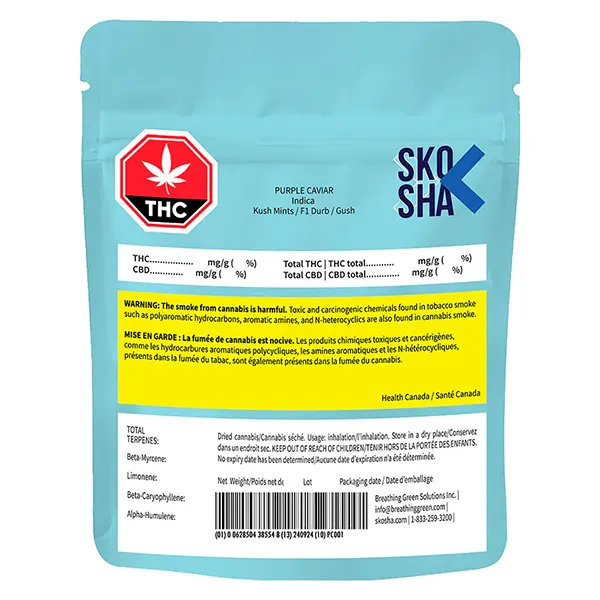 Image for Purple Caviar, cannabis dried flower by Skosha