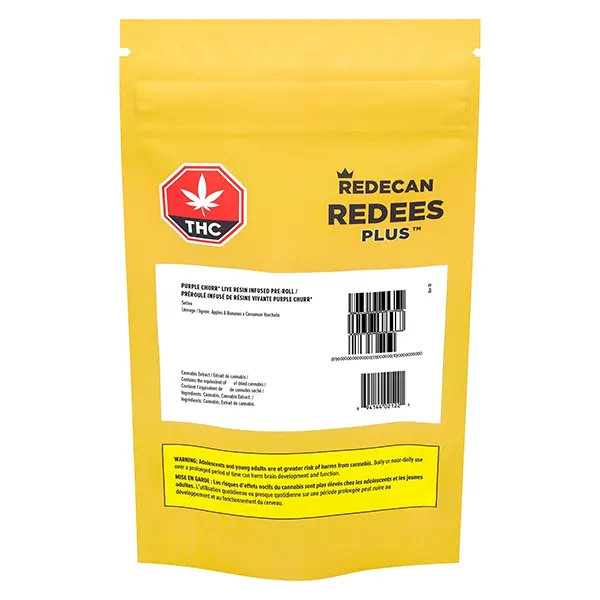 Purple Churr* Redees PLUS Live Resin Infused Pre-Roll (Pre-Rolls) by Redecan
