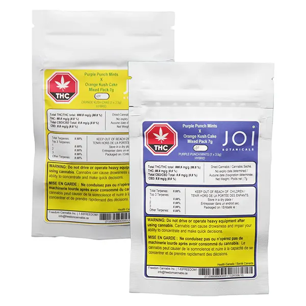 Purple Punch Mints x Orange Kush Cake Mixed Pack (Dried Flower) by Joi Botanicals