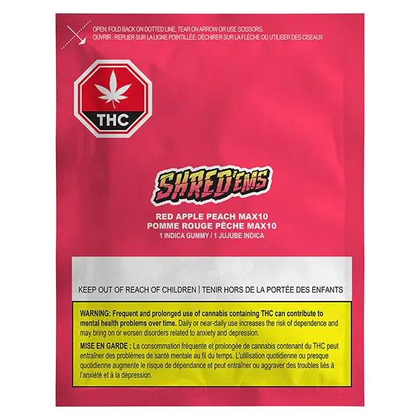 Image for Red Apple Peach MAX 10, cannabis all products by Shred'ems