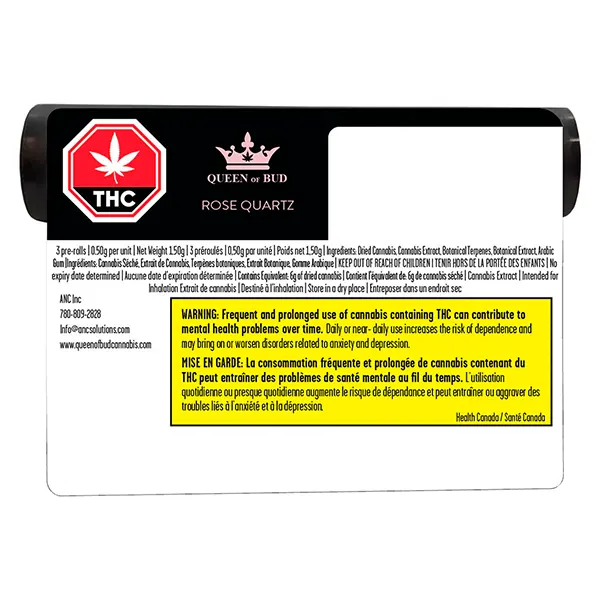 Rose Quartz Infused Rose Diamond Coated Pre-Roll (Pre-Rolls) by Queen of Bud