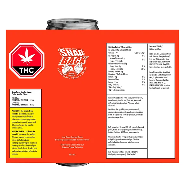 Rosin-Infused Strawberry Vanilla Cream (Soft Drinks) by Snap Back