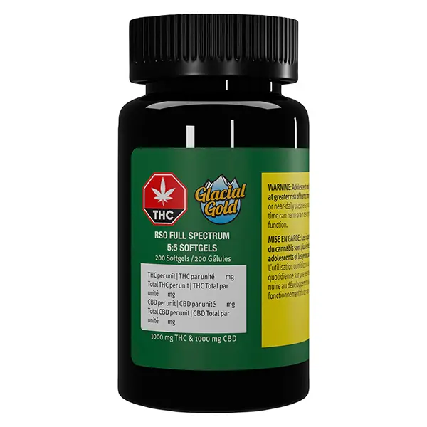 RSO Full Spectrum 5:5 Softgels (Capsules, Softgels) by Glacial Gold