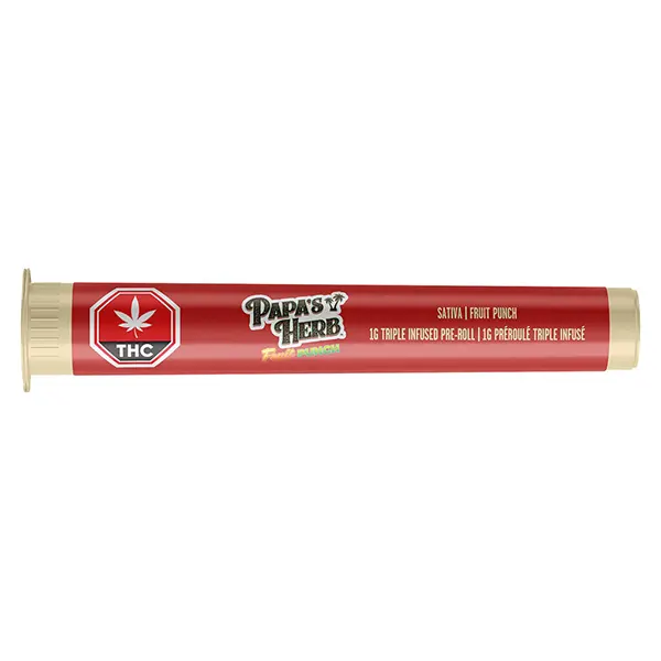Sativa Fruit Punch Triple Infused Pre-Roll (Pre-Rolls) by Papa's Herb