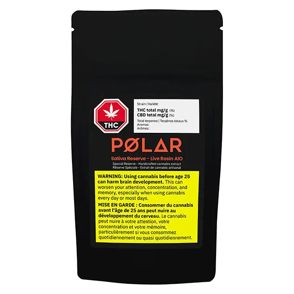 Sativa Reserve Live Rosin AIO (Disposable Vapes) by Polar
