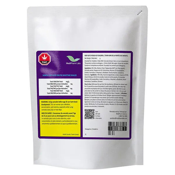 Image for Shake & Puff Rapid CBN:THC Nighttime Inhaler, cannabis oral sprays by Fireside