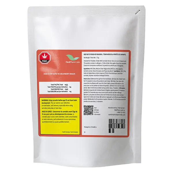 Image for Shake & Puff Rapid THC MelonBerry Inhaler, cannabis oral sprays by Fireside