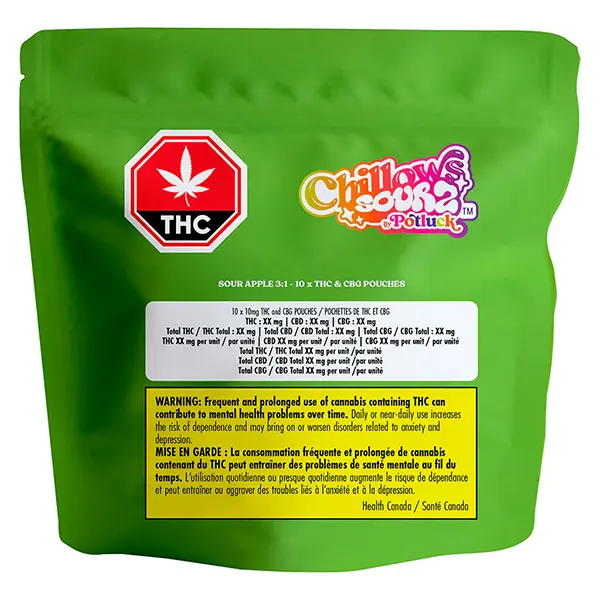 Image for Sour Apple Chillows 3:1, cannabis all products by Potluck