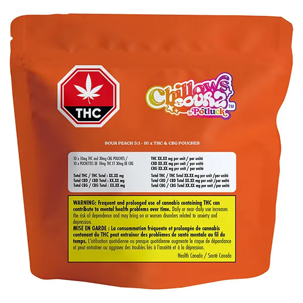 Image for Sour Peach Chillows 3:1, cannabis all products by Potluck